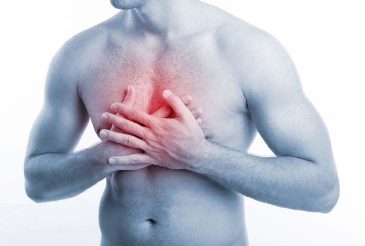 Sāpes krūtīs krūšu kurvja mugurkaula osteohondrozes dēļ